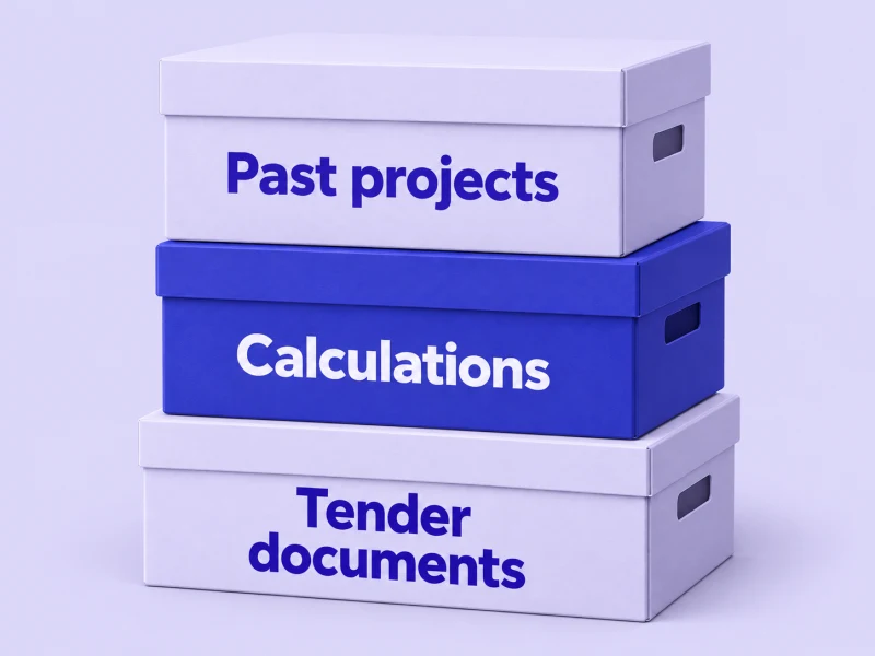 Past projects, calculations and tender documents form BHT's engineering archive.