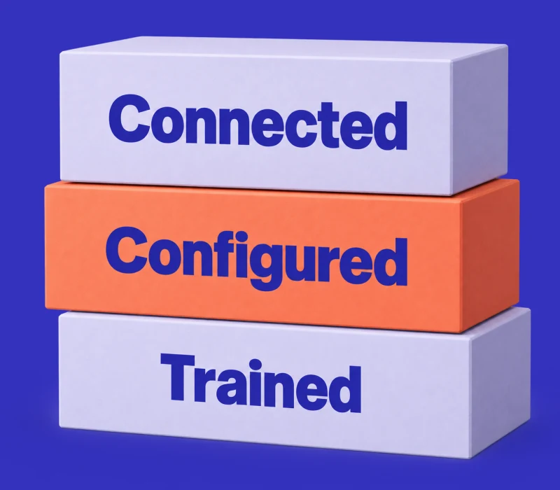 Your company gets connected, configured, and trained.
