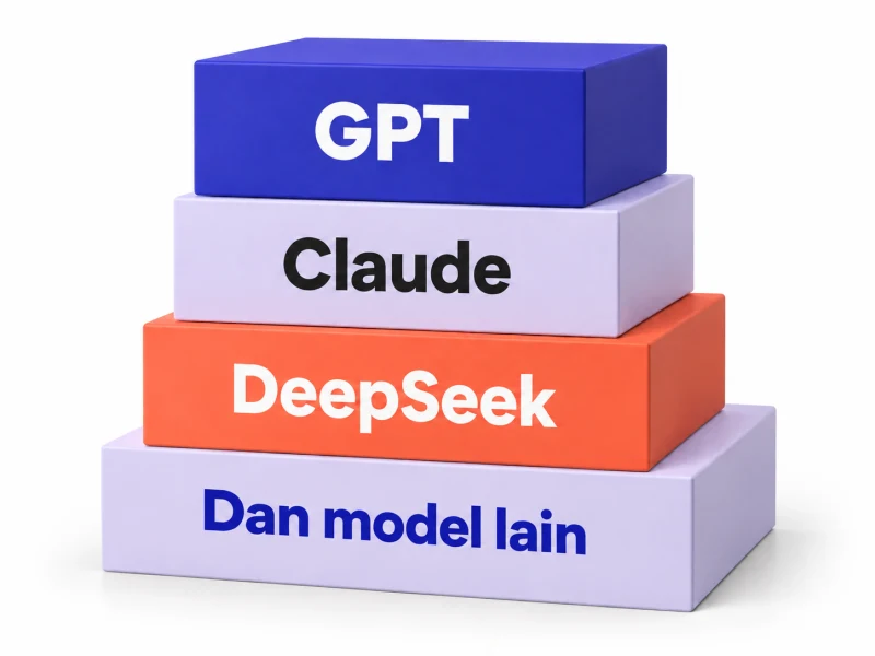 Timbunan model GPT, Claude, DeepSeek dan model lain.